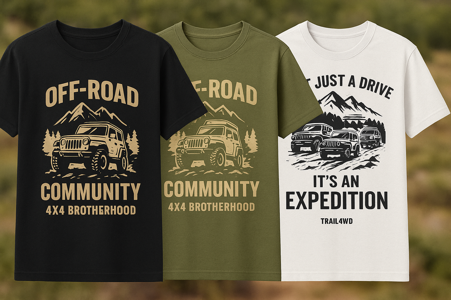 Trail4WD Tees | Overlanding Adventure T-Shirt Combo